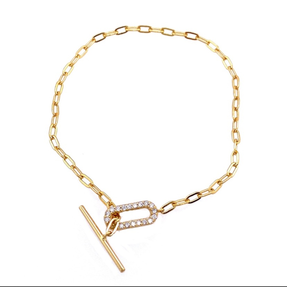 Toggle Mini Link Chain Bracelet